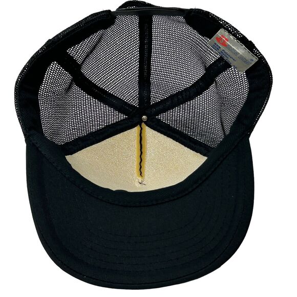 Vintage The Shuttle Trucker Hat Baseball Cap 80s Scrambled Eggs Snapback Black - Picture 5 of 11